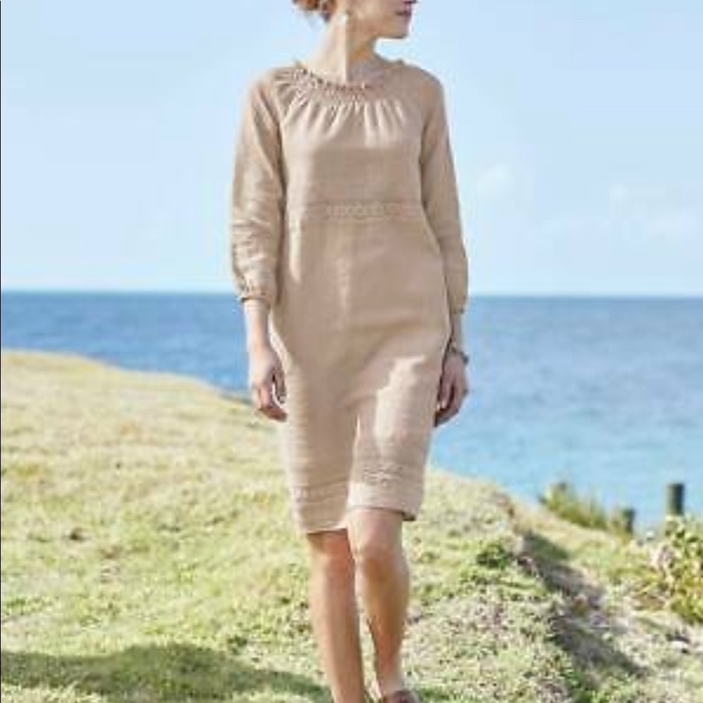 JJill beige linen dress